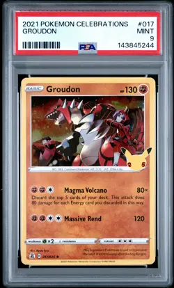 2021 POKEMON CELEBRATIONS #017 GROUDON PSA 9 - Image 1