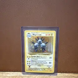 Pokemon Magneton Base Set Holo Rare 9/102 HP - Image 1