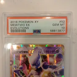 Pokemon XY Mewtwo EX #52 Holo Evolutions 2016 PSA 10 GEM Mint Holo Rare English - Image 3
