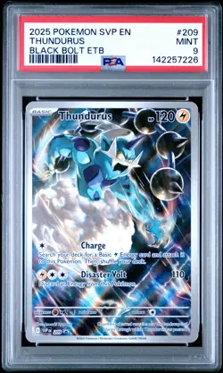 2025 POKEMON SVP EN-SV BLACK STAR PROMO #209 THUNDURUS PSA 9 - Image 1