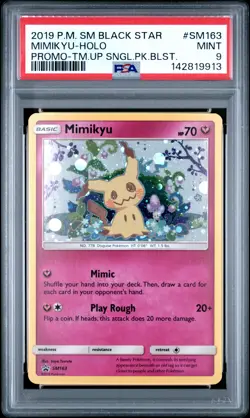2019 POKEMON SM BLACK STAR PROMO TEAM UP SINGLE PACK BLISTERS MIMIKYU-HOLO PSA 9 - Image 1