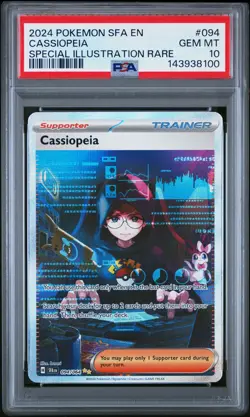 2024 POKEMON SFA EN-SHROUDED FABLE SPECIAL ILLUSTRATION RARE CASSIOPEIA PSA 10 - Image 1