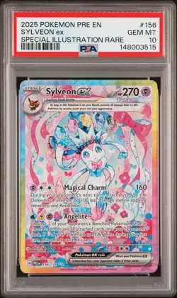 2025 POKEMON PRISMATIC EVOLUTIONS SPECIAL ILLUSTRATION RARE SYLVEON EX PSA 10 - Image 1