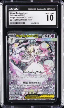 2025 POKEMON MEGA EVOLUTION SPECIAL ILLUSTRATION RARE MEGA GARDEVOIR EX CGC 10 - Image 1