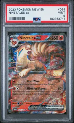 2023 POKEMON MEW EN-151 #038 NINETALES EX PSA 9 - Image 1