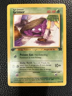 Pokemon TCG Grimer Team Rocket 57/82 Regular 1st Edition Common - Image 1