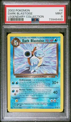 2002 POKEMON LEGENDARY COLLECTION #4 DARK BLASTOISE PSA 9 NON HOLO - Image 1