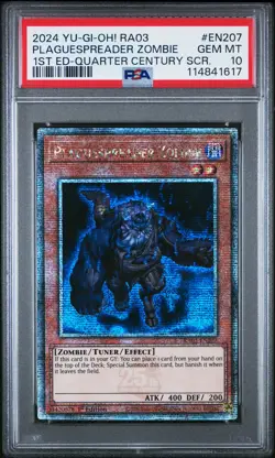 2024 YU-GI-OH! RA03-QUARTER CENTURY BONANZA #EN207 PLAGUESPREADER ZOMBIE PSA 10 - Image 1