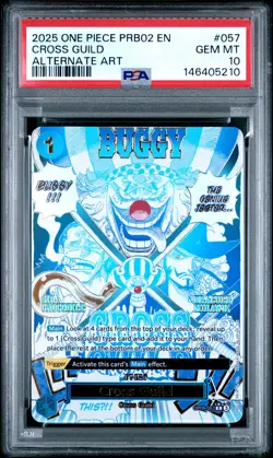 2025 ONE PIECE PRB02-PREMIUM BOOSTER ALTERNATE ART #057 CROSS GUILD PSA 10 - Image 1