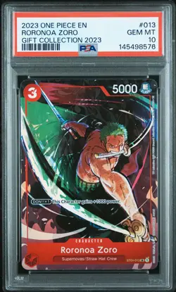 2023 ONE PIECE GIFT COLLECTION 2023 #013 RORONOA ZORO PSA 10 - Image 1