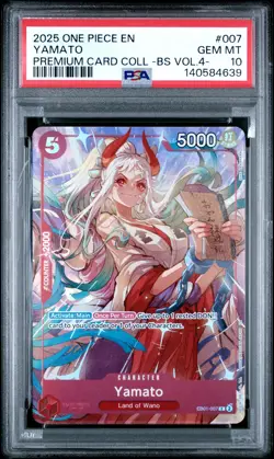 2025 ONE PIECE PREMIUM COLLECTION BEST SELECTION VOL.4 #007 YAMATO PSA 10 - Image 1