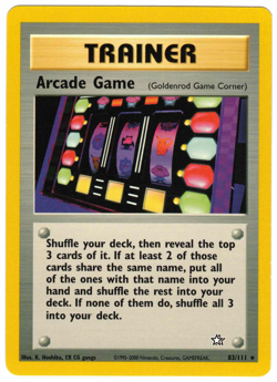 Arcade Game 83/111 Neo Genesis Regular Rare Vintage Pokemon Card - Image 1