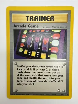 Arcade Game 83/111 Neo Genesis Regular Rare Vintage Pokemon Card - Image 3