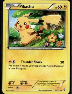 Pikachu Common XY - Furious Fists 27/111 Lightning Normal Pokemon Card TCG - Image 1