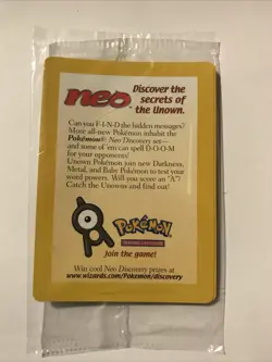 Entei Black Star Promo #34 Movie Promo Pokemon Card Sealed Reverse Holofoil - Image 1