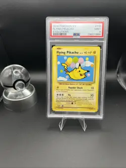 Pokemon TCG Flying Pikachu Card Evolutions 110/108 Regular Secret Rare, PSA 9 - Image 1