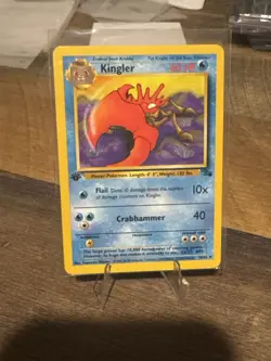 Kingler 1st Edition 38/62 Jungle Set NM Vintage Pokemon Card WOTC 1999 - Image 2