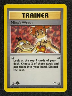 Misty's Wrath 114/132 Trainer 1st Edition Gym Heroes Uncommon 2000 Pokemon Card - Image 1