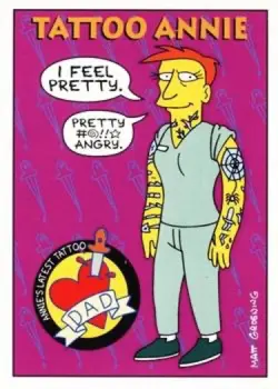 Tattoo Annie S11 | The Simpsons 1993 Skybox Series 1 | Trading Card - Image 1