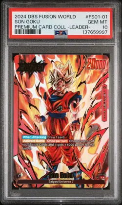 2024 DRAGON BALL SUPER CARD GAME FUSION WORLD #FS01-01 SON GOKU PSA 10 - Image 1