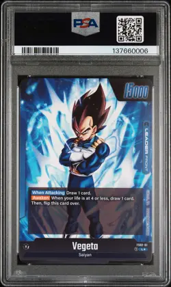 2024 DRAGON BALL SUPER CARD GAME FUSION WORLD #FS02-01 VEGETA PSA 10 - Image 2