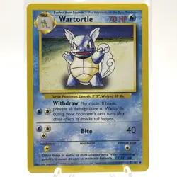 Wartortle - 42/102 - Pokemon Base Set Unlimited Card WOTC LP 1999-2000 UK - Image 1