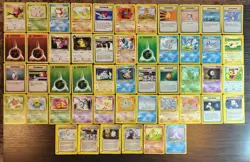 Pokemon Lot 50 Cards Jungle Fossil Base 2 Rocket Gym Neo E Reader WOTC Vintage - Image 1