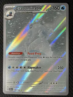 Pokemon TCG Crabominable Card 149/142 Illustration Rare - Image 1