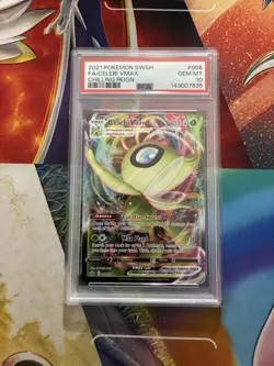 POKEMON CARD 2021 SWORD & SHIELD CHILLING REIGN #008 FULL ART/CELEBI VMAX PSA 10 - Image 1