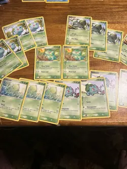 (17) Bulbasaur Pokemon Cards! Crystal Guardians, Fire Red and Leaf Green - Image 1