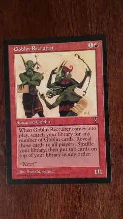 Goblin Recruiter Visions EX/LP 80/167 MTG Magic the Gathering Creature Uncommon - Image 3
