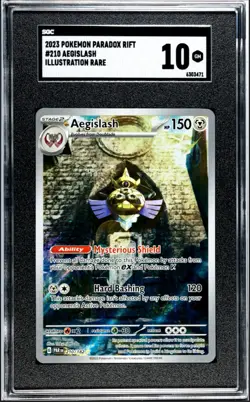 Aegislash 210/182 Paradox Rift Holo Illustration Rare Pokemon SGC 10 GEM MINT - Image 1