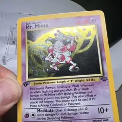 Mr. Mime 6/64 1st Edition Jungle Holo Pokemon Card - Image 3