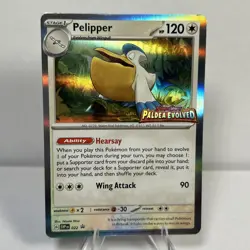 Pokemon Card Pelipper SVP022 Paldea Evolved Stamped Promo- NM - Image 1