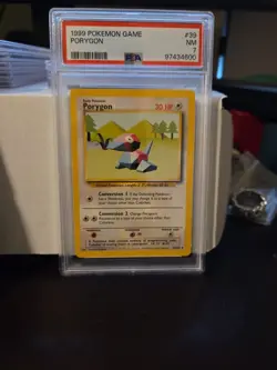 1999 Pokemon 39/102 Porygon PSA 7 NM - Image 1