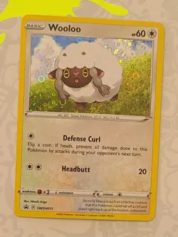 Pokemon SWSH011, Wooloo, General Mills, SWSH Black☆Promo, Holo, Rare, LP - Image 1