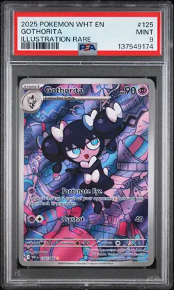 2025 POKEMON WHT EN-WHITE FLARE ILLUSTRATION RARE #125 GOTHORITA PSA 9 - Image 1