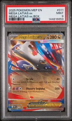 2025 POKEMON MEP EN-ME BLACK STAR PROMO MEGA LATIAS EX BOX MEGA LATIAS EX PSA 9 - Image 1