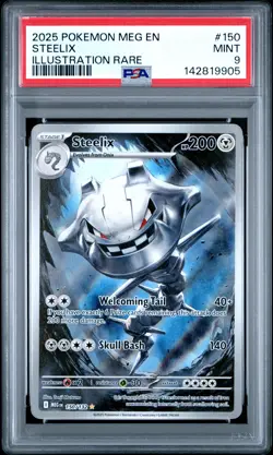 2025 POKEMON MEG EN-MEGA EVOLUTION ILLUSTRATION RARE #150 STEELIX PSA 9 - Image 1