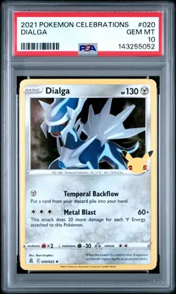 2021 POKEMON CELEBRATIONS #020 DIALGA PSA 10 - Image 1