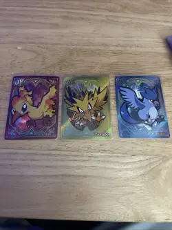PokeBaby Pokemon Fan Art Set UR Zapdos, Moltres, And Articuno Legendary Birds - Image 1