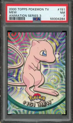2000 Topps Pokemon TV #151 Mew Animation Series 3 PSA 7 Near Mint - Image 1