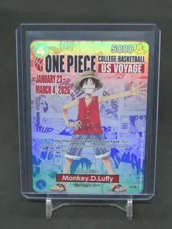 One Piece Monkey.D.Luffy [College Basketball US Voyage] P-055 Promo Card E AL2 - Image 1