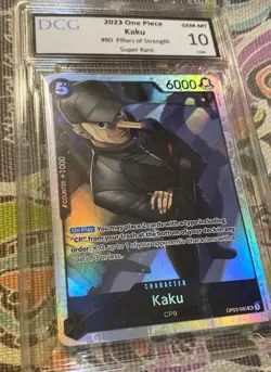 Pop 1 Of 1 One Piece Pillars of Strength English OP03-080 Kaku DCG Grade 10 - Image 1