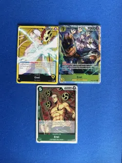 Enel One Piece TCG 3-card lot OP05 Super Rare + Leader OP10 Rare + more - PWE - Image 1