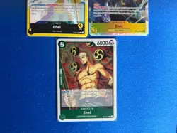 Enel One Piece TCG 3-card lot OP05 Super Rare + Leader OP10 Rare + more - PWE - Image 3