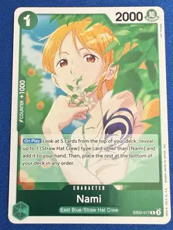 Nami One Piece TCG Extra Booster: Anime 25th Coll. EB02-017 Rare - ships PWE - Image 1