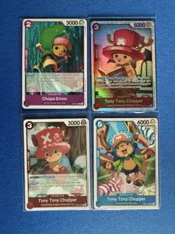 Tony Tony Chopper One Piece TCG OP08-007 Super Rare+EB02 Rare+more - ships PWE - Image 1
