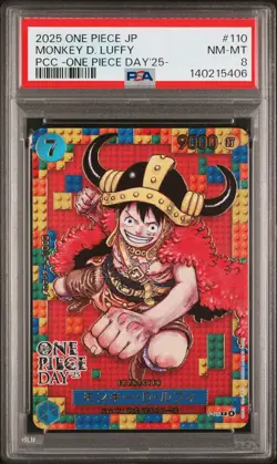 2025 ONE PIECE JPN PREMIUM COLLECTION ONE PIECE DAY'25 MONKEY D. LUFFY PSA 8 - Image 1