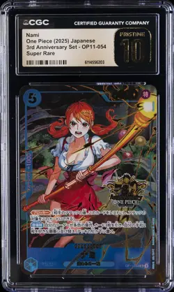 2025 ONE PIECE JPN 3RD ANNIVERSARY SET SUPER RARE #OP11-054 NAMI CGC 10 PRISTINE - Image 1